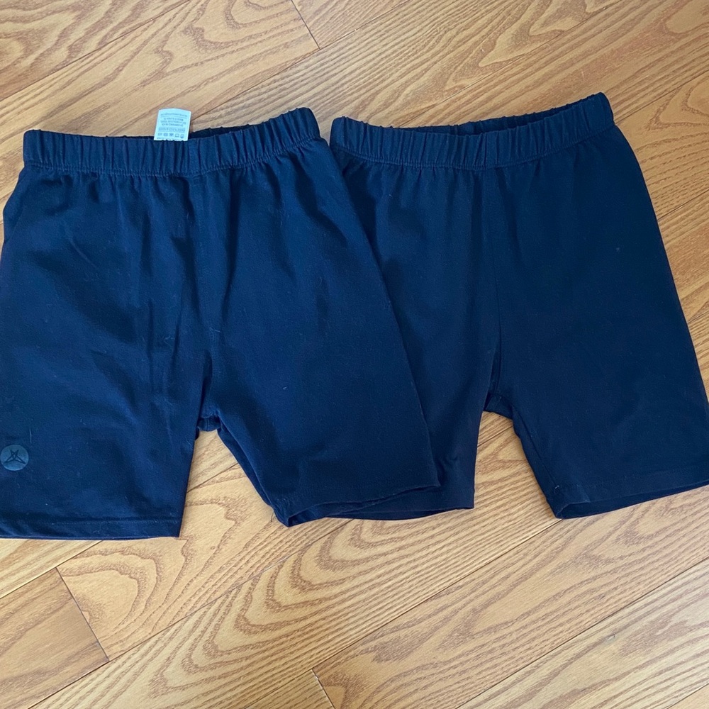 Girls Sweet Legs Black Athletic Shorts Set of 2